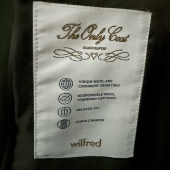 Wilfred -The Only Wool Cashmere Coat- Olive Green - Picture 7 of 10